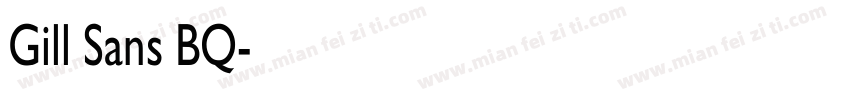 Gill Sans BQ字体转换